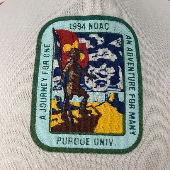 Vintage NOAC Purdue University Trucker Hat Baseball Cap BSA Boy Scouts 1994 Red - Picture 10 of 12
